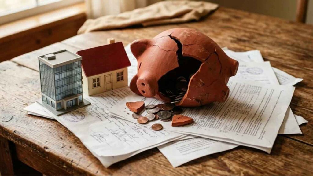 pigi bank, papers, real estate