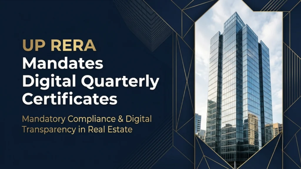 UP-RERA digital quarterly certificates, glass building, real estate, investors divine, noida,